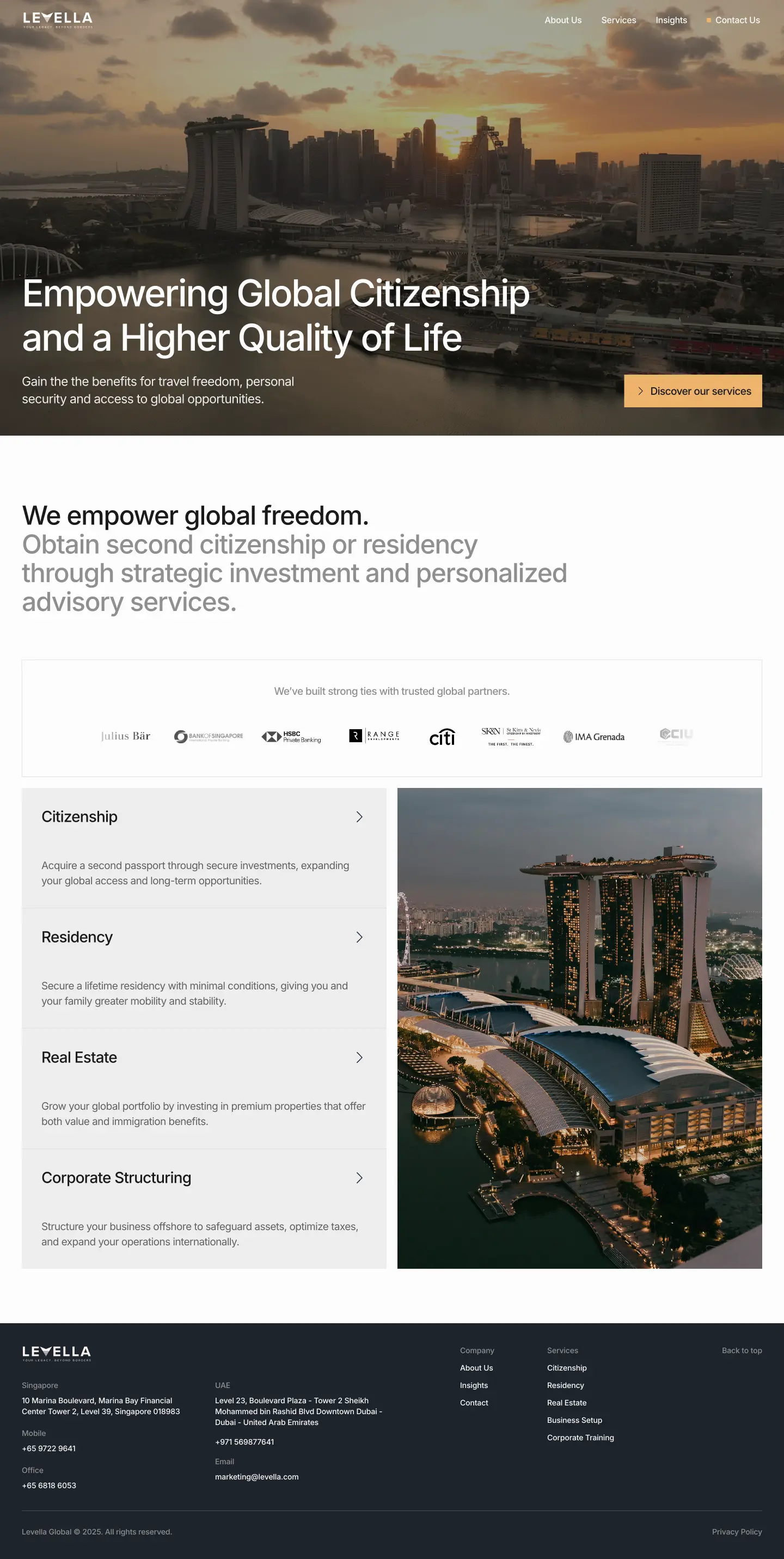 Cover thumbnail for the Levella Global project.