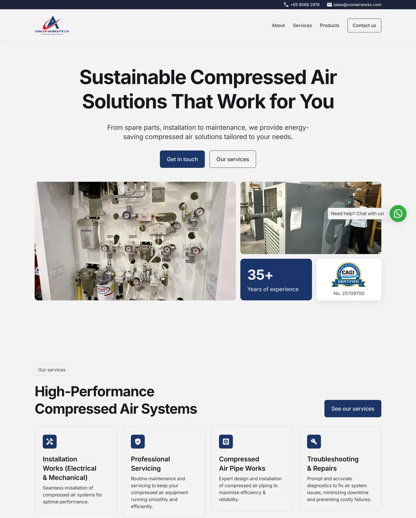Cover thumbnail for the Com Air Works project.